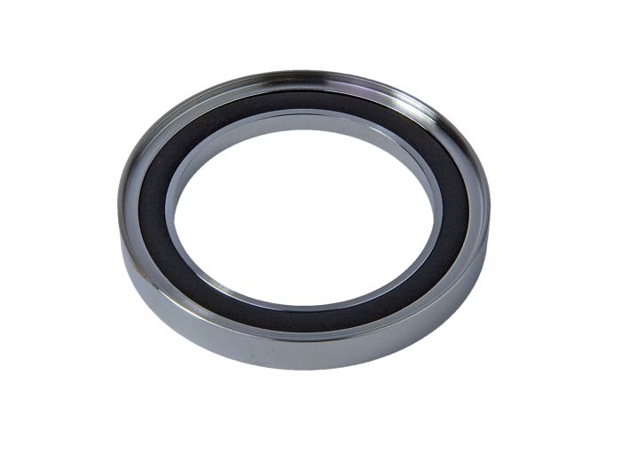 Outer centering ring with inner support ring, aluminum, FKM, DN 25 ISO-KF