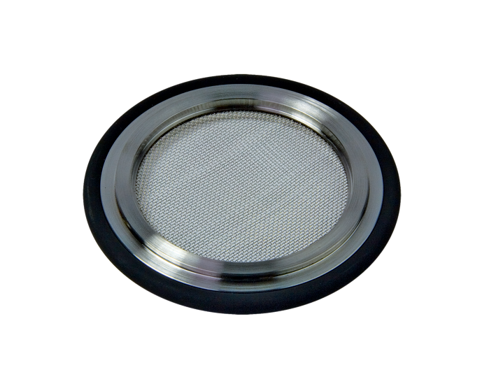 Centering ring with screen, stainless steel, FKM, DN 80 ISO-K