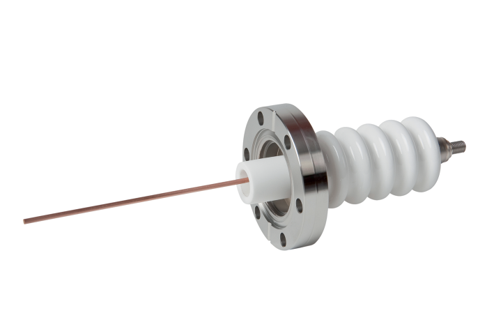 Electrical feedthrough, 30 kV, 50 A, 1 pin, DN 40 CF