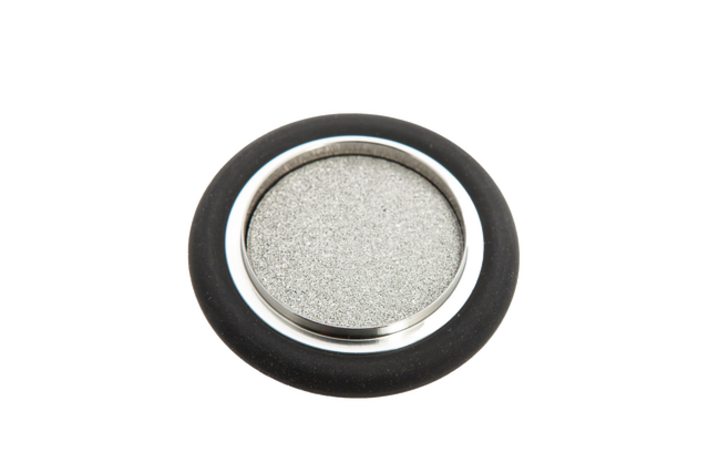 Centering ring with sintered metal filter, 0,02 mm pore size, stainless steel, FKM, DN 40 ISO-KF