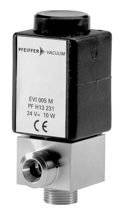 EVI 005 M, Mini angle valve, solenoid actuated, without PI